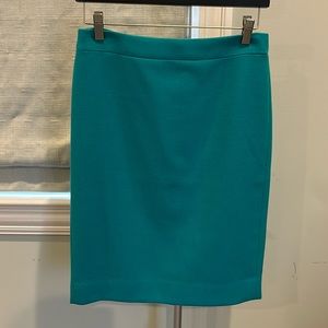 J. Crew No. 2 Pencil skirt, teal, size 2